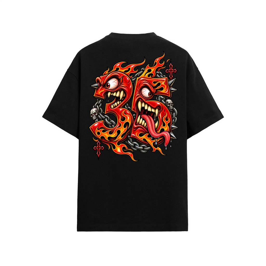 Camiseta OLA OLA PASA PASA negra manga corta