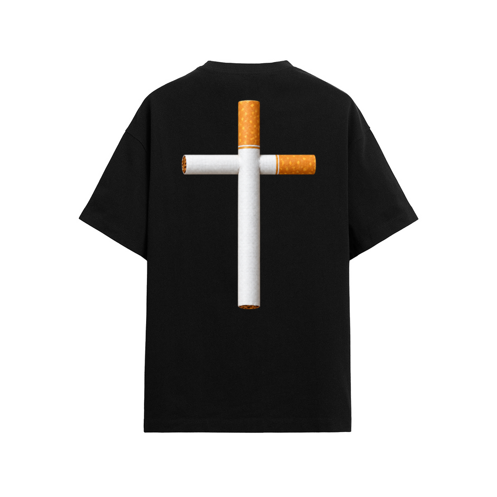Camiseta Adrity Cigarros negra manga corta