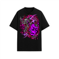 Camiseta Adrity Violeta Punky negra manga corta