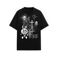 Camiseta Adrity conejo Gótica negra manga corta