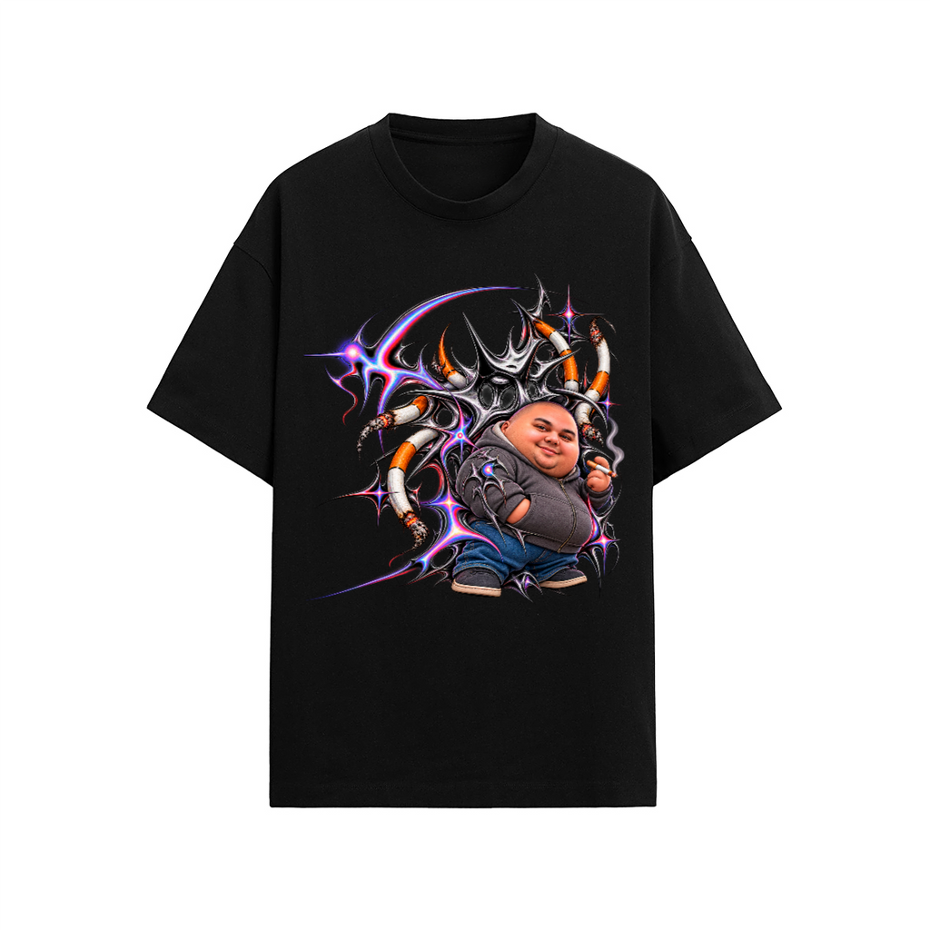 Camiseta Alcebiche Fumeta negra manga corta