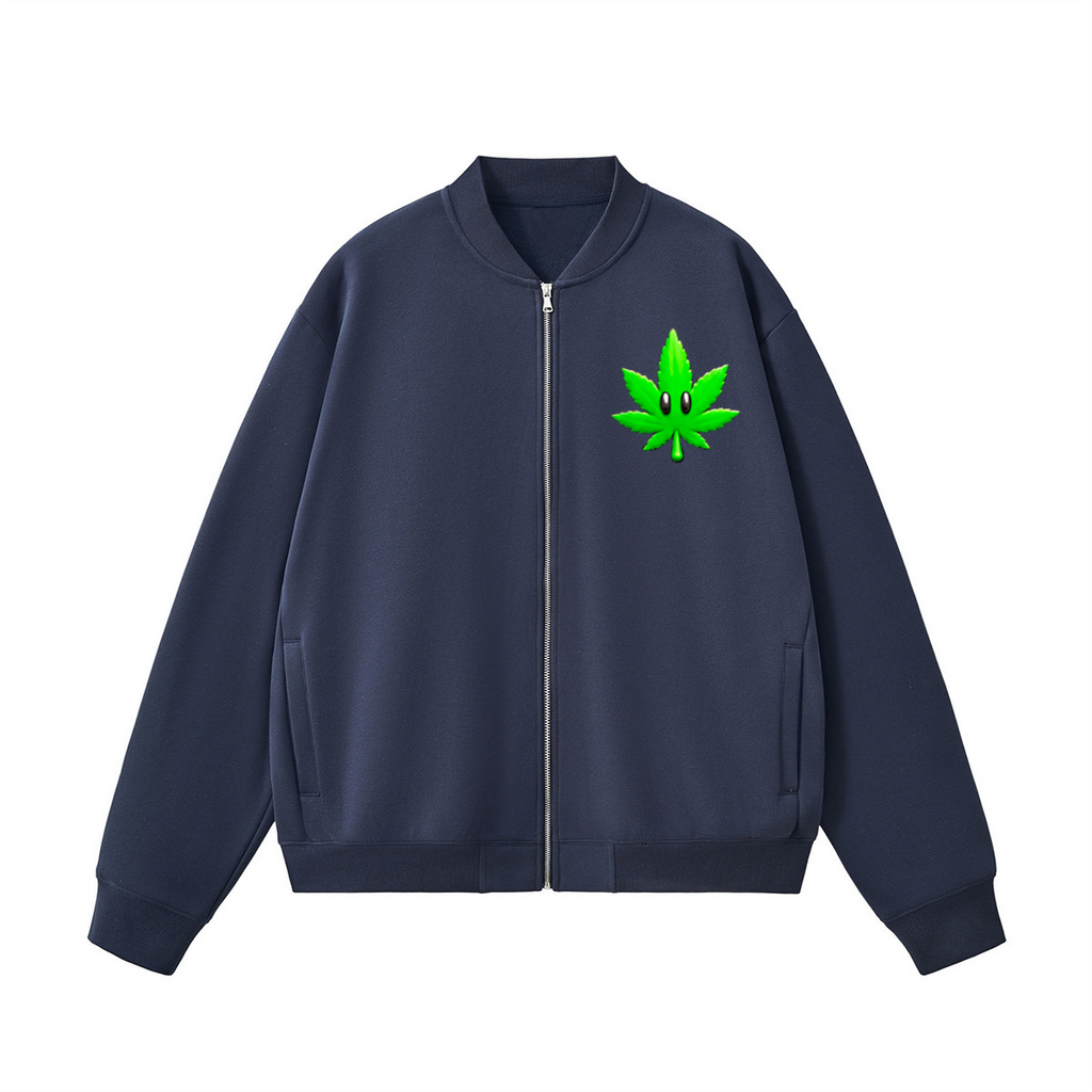 Unisex Heavyweight Fleece Zip-Up Baseball Jacket (360GSM)