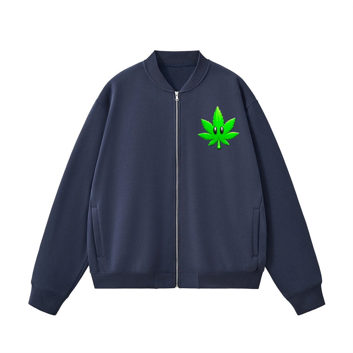 Unisex Heavyweight Fleece Zip-Up Baseball Jacket (360GSM)
