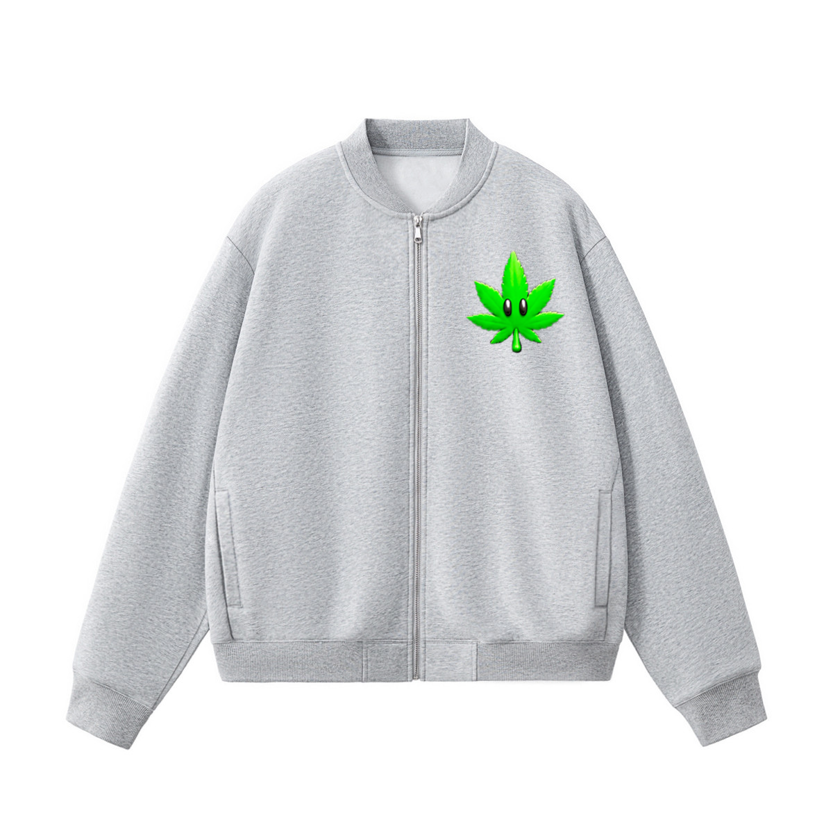Unisex Heavyweight Fleece Zip-Up Baseball Jacket (360GSM)