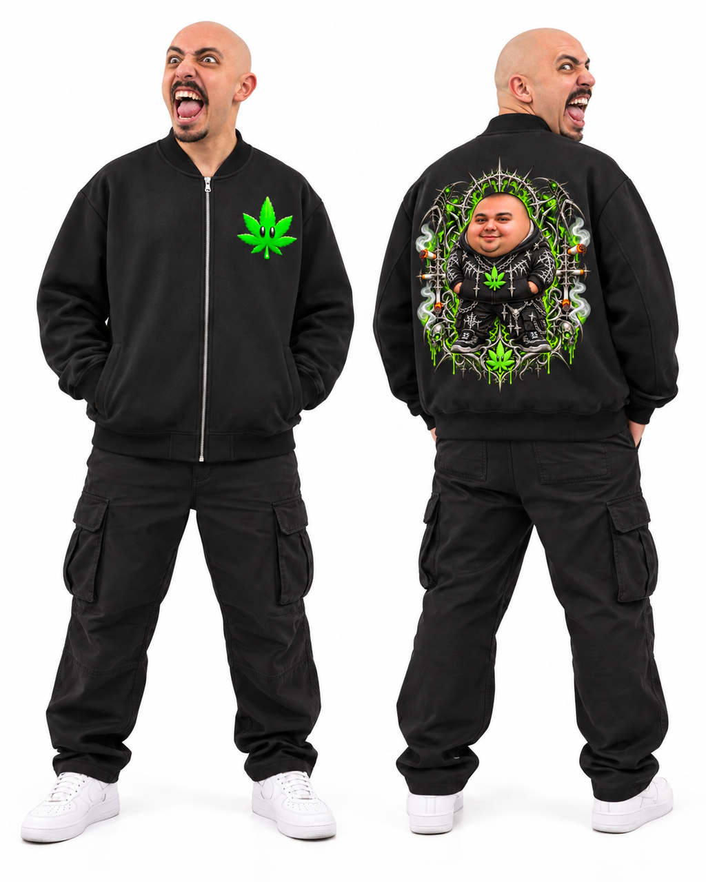 Unisex Heavyweight Fleece Zip-Up Baseball Jacket (360GSM)